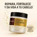 ✨ Mascarilla Capilar Keratina & Colágeno 💆‍♀️ Hidratación y Brillo al Instante ✨